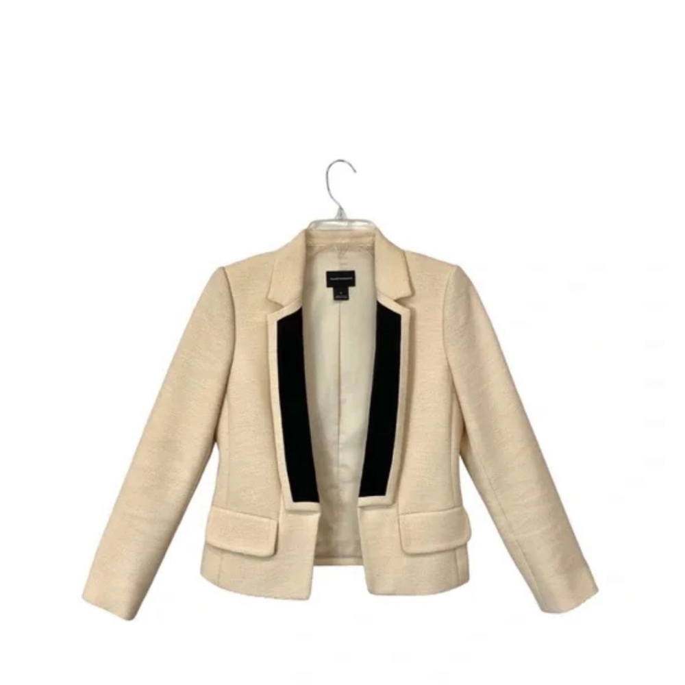 Club Monaco blush jacket with black lapel, size 2.